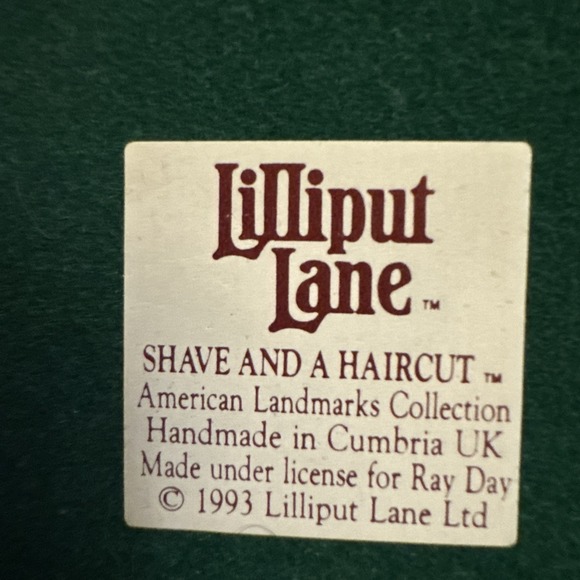 Lilliput Lane Shave and a Haircut‎ American Landmarks 1993 Barber Shop Miniature - Picture 2 of 9